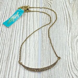 Lucky Brand Necklace Gold Tone Semi Precious Accents